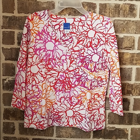 💥❤Sapphire Star Floral Top - Picture 1 of 3